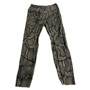 Varley green snake print High Rise Leggings Size Small